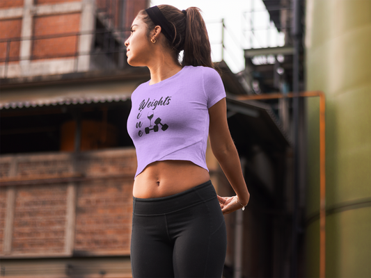 Weights and Wine Crop Top