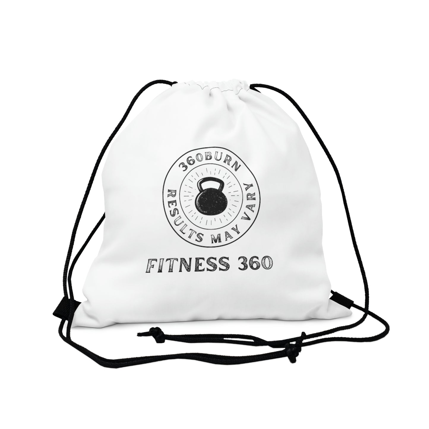 360 Burn White Drawstring Bag